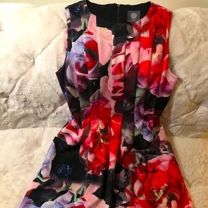 Vince Camuto Floral Print Sleeveless Dress, Size 2